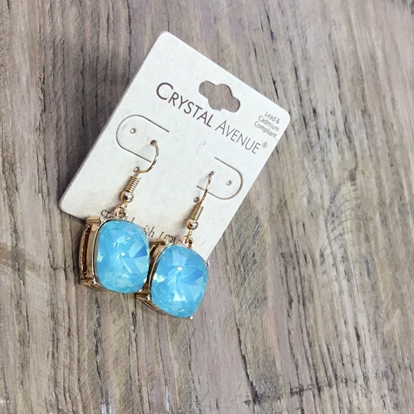 Accessories - Teal earrings with gold